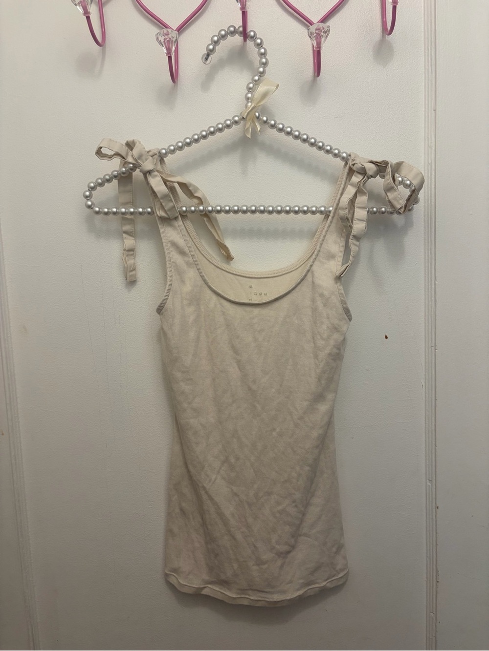 a new day Cream Tie-Shoulder Tank